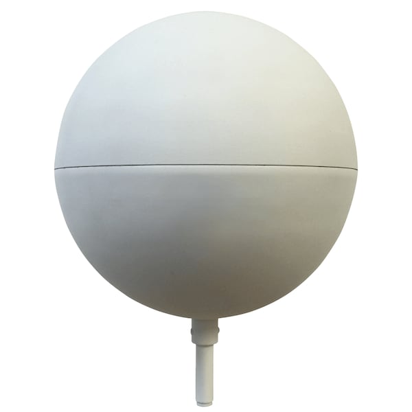 Aluminum Ball Ornament 4" White